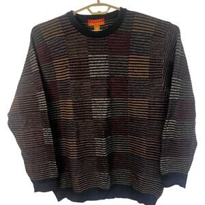 Robert Banks 100% Merino Wool Textured Knit Sweater Men’s L Made in Uruguay